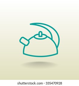 Teapot , kettle, tea kettle vector icon