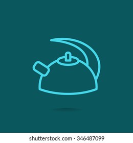 Teapot , kettle, tea kettle vector icon