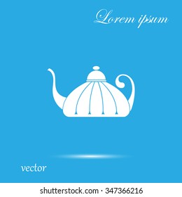 Teapot , kettle, tea kettle vector icon.