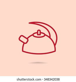 Teapot , kettle, tea kettle vector icon