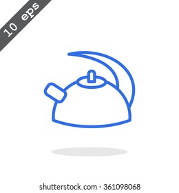 Teapot , kettle, tea kettle vector icon