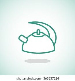 Teapot , kettle, tea kettle vector icon