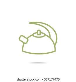 Teapot , kettle, tea kettle vector icon