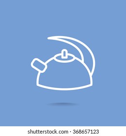 Teapot , kettle, tea kettle vector icon