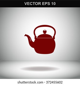 Teapot , kettle, tea vector icon