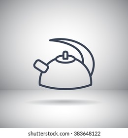 Teapot , kettle, tea kettle vector icon