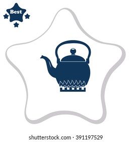 Teapot , kettle, tea vector icon
