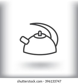 Teapot , kettle, tea kettle vector icon