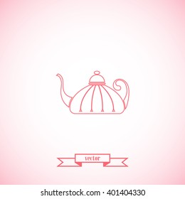 Teapot , kettle, tea kettle vector icon.