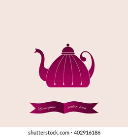 Teapot , kettle, tea kettle vector icon.