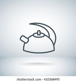 Teapot , kettle, tea kettle vector icon