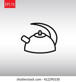 Teapot , kettle, tea kettle vector icon