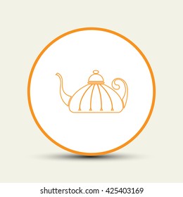 Teapot , kettle, tea kettle vector icon.