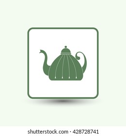 Teapot , kettle, tea kettle vector icon.