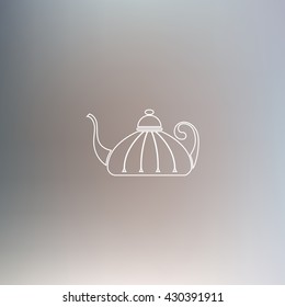 Teapot , kettle, tea kettle vector icon.
