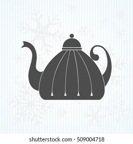 Teapot , kettle, tea kettle vector icon.