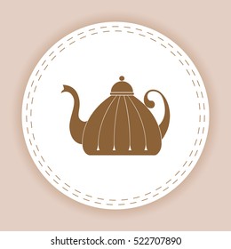 Teapot , kettle, tea kettle vector icon.