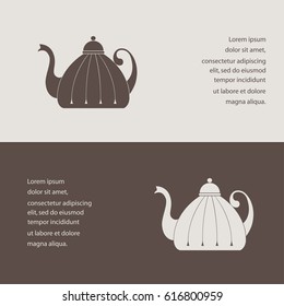 Teapot , kettle, tea kettle vector icon.