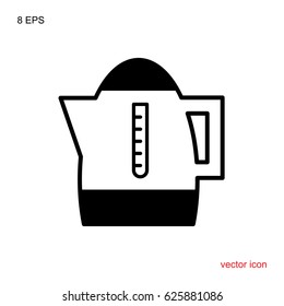 Teapot Kettle Trendy Icon Isolated on White Background. Vector illustration