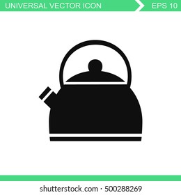 Teapot , Kettle, Vector Icon.