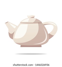 Teapot kettle vector isolated illustration