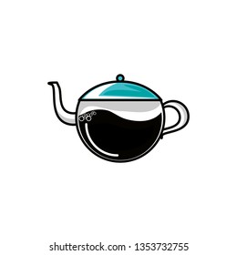 teapot kitchen isolated icon