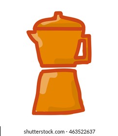 teapot kitchen isolated icon vector illustration graphic