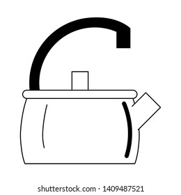Teapot kitchen utensil isolated vector illustration graphic design