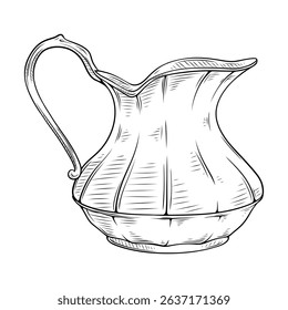 teapot line art illustration drawing