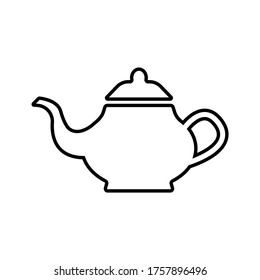 Teapot line icon vector simple design