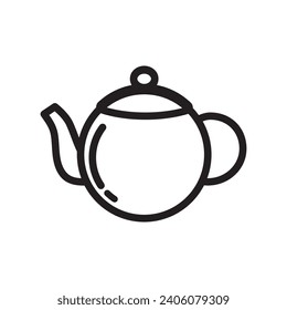 Teapot line icon.Ceramic teapot outline vector icon. Symbol, logo illustration. Vector graphics
