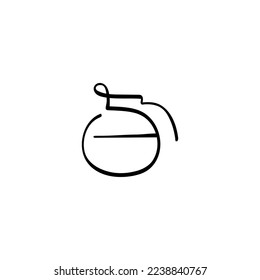 Diseño de iconos de estilo de línea de Teapot