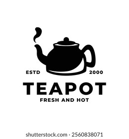 teapot logo design vintage style