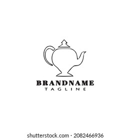 teapot logo icon design modern vector illustration