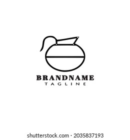 teapot logo icon design template modern vector illustration