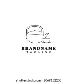 plantilla de diseño de iconos de logotipo de teapot ilustración vectorial moderna
