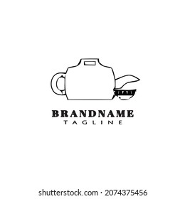teapot logo icon design template modern vector illustration