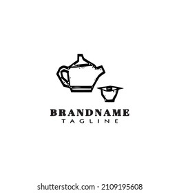 teapot logo icon design template modern vector illustration
