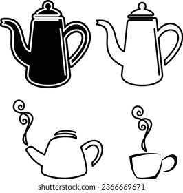 teapot logo for your cafe