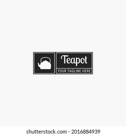 Teapot minimalist logo vector illustration design