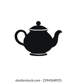 Teapot Minimalist Teapot Vector: Simple and Elegant Silhouette for Tea Lovers and Design Enthusiasts