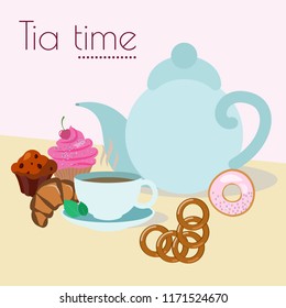teapot and a mug of tea
