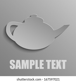 Teapot on a gray background