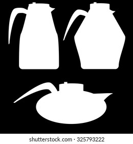 Teapot on isolated, vector illustration