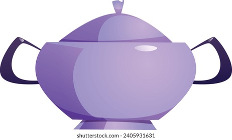 teapot on white background. Flat vector illustration