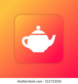Teapot orange bright app ui/ux Icon / Logo design