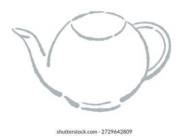 Bule Outline Desenho Ilustração vetorial