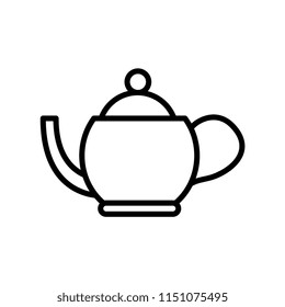 Teapot outline vector icon.