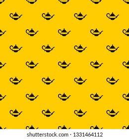 Teapot pattern seamless vector repeat geometric yellow for any design