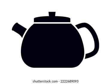 Teapot pot for hot drink vector icon